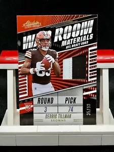 2023 Panini Absolute Football Cedric Tillman War Room RC Patch #/99 WR-CTI - Picture 1 of 3