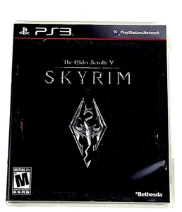 Skyrim The Elder Scrolls V - PlayStation 3 PS3 Black Label Complete Manual + Map - Picture 1 of 3