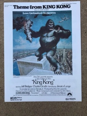 JOHN BARRY 1976 TEMA de KING KONG Disco- Love Unlimited Orchestra partituras Foto 1 de 2