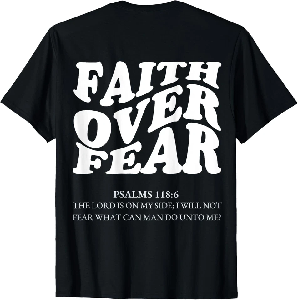 Camiseta Faith Over Fear Christian (en la espalda) Foto 1 de 1
