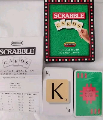 Vintage Scrabble Cards - Spears Mattel 1997  - Complete Part Sealed Instructions - Image 1 of 4