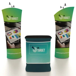 Rectangle Counter Fabric Display Stand Printed Graphics Popup Exhibition Stand - Picture 1 of 10