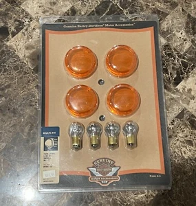 Genuine Harley Davidson OEM Bullet Turn Signal Lens Kit 69304-02 NEW - Picture 1 of 4