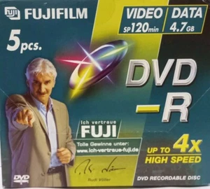 FujiFilm, 3 Stck. Rohlinge, DVD-R, Video SP 120 min, 4 × Speed, OVP in Box - Bild 1 von 9