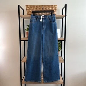 NWT PINK DENIM Victoria's Secret High-Rise Straight Leg Jeans, 12 - Picture 1 of 10