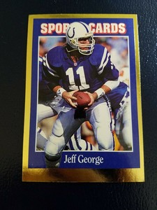 Jeff George Indianapolis Colts 1992 Allan Kaye's Sports Cards Extended Border