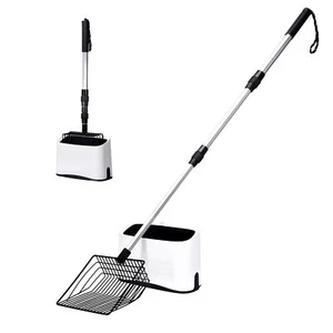 Metal Cat Litter Scoop with Holder 22 - 41 Extendable Long Handle Cat Scoop - Picture 1 of 6