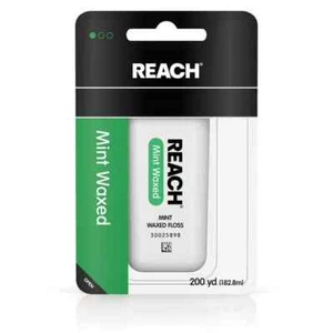 Reach Waxed Dental Floss Plaque Food Remover Refreshing 200 yd Mint 1ct 6 Pack - Picture 1 of 5