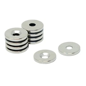 Imanes avellanados de neodimio N42 - 15 mm de diámetro x 2 mm de espesor x 4,2 mm - 1,7 kg de tracción - Imagen 1 de 7