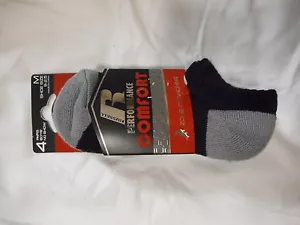 Boys Russell Athletics No Show Socks 4 Pair Size Medium 9-2.5 Performance Comfor - Picture 1 of 1