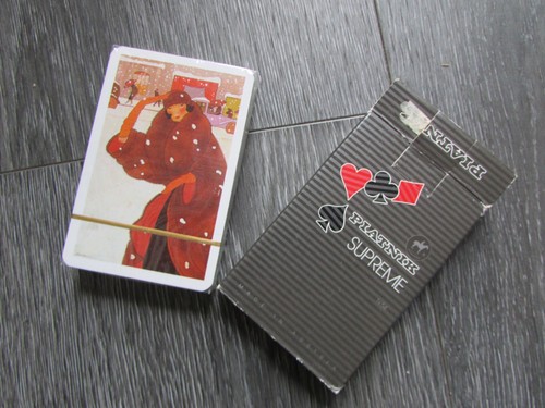 Platnik Supreme Playing Cards Lady in Fur Coat Back & Cards Sealed in Packaging