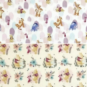 100% Cotton Digital Fabric Disney Winnie The Pooh & Friends Tigger Piglet Eeyore - Picture 1 of 7