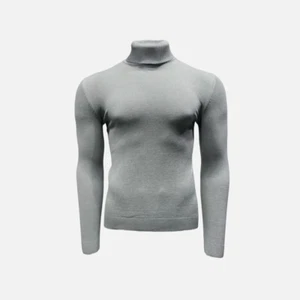 Pullover de cuello alto Lavane' 501T calce ajustado gris claro - Imagen 1 de 7