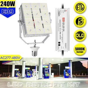 240W LED Retrofit Kits Replace 1200W MH/HPS Shoebox Parking Lot Lights 480Volt - Picture 1 of 10