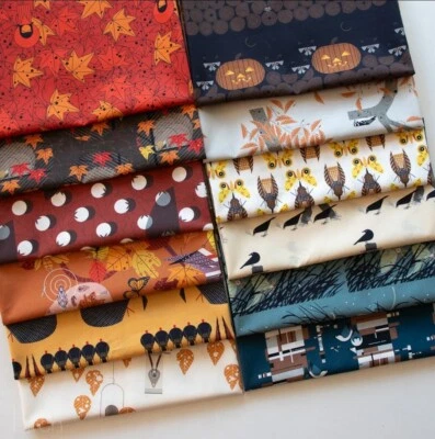 Charley Harper Harvest Vol 3•Fat Quarter Fabric Bundle 12 Pc!Organic! Fast Ship - Image 1 of 4