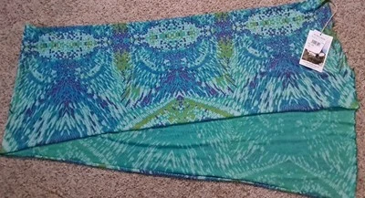 SK Sustainable Kids NWT 70" Blended Fabric Green Purple Jade Tye Dye Scarf Wrap  - Image 1 of 4