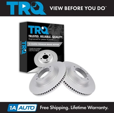 TRQ Front Brake Rotors Set For 2010-2022 Lexus GX460 Toyota 4Runner - Image 1 of 4