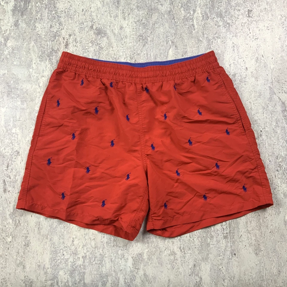 Polo Ralph Lauren Shorts Mens Large Red Pony All Over Swimming Trunks - Image 1 of 4