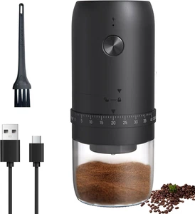 Macinacaffè Elettrico Portatile Burr con 40 Impostazioni Regolabili Ricaricabile - Foto 1 di 12