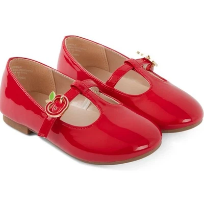 Gymboree 女孩红色苹果 Mary Janes – 专利饰面,青少年 3 码 — 第 1/4 张图片