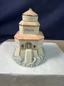 Individuelles Lenox Lighthouse Seaside Gewürzglas Fine Ivory China 2002 Zwiebel - Bild 1 von 8