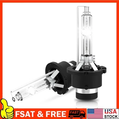 2Pcs D2S 55W 8000K HID Xenon Replacement Low/High Beam Headlight Lamp Bulbs - Image 1 of 4
