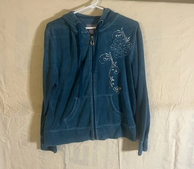 Laura Scott Y2K Zip Up Hoodie Size Medium M - Image 1 of 4