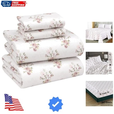 Sábanas de franela tamaño completo - Juego de sábanas 100 % algodón doble cepillado, po... Foto 1 de 4