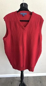 Alan Flusser Golfpullover mit V-Ausschnitt rot Größe L - Bild 1 von 4