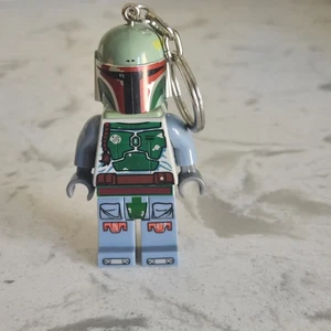 Retro Keyring Star Wars film plastic Boba Fett Lego Large BOBA FETT Flashlight - Picture 1 of 6