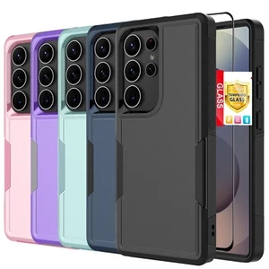 Funda protectora a prueba de golpes para teléfono Samsung Galaxy S25 Ultra S24 S23 + pantalla de vidrio - Imagen 1 de 56