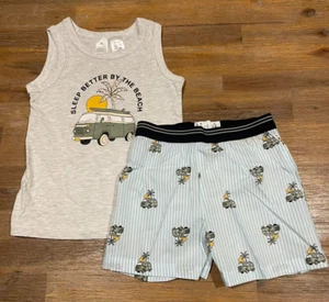 Boys size 3 sleep better by the beach summer pyjamas combi van Target NEW 548 - Picture 1 of 8