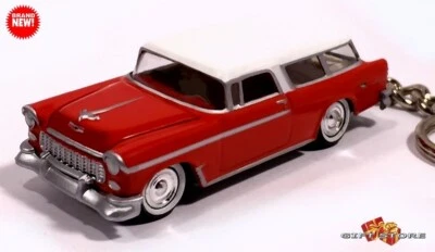 🎁🎁HTF KEYCHAIN RED 1955/1956/57 RED CHEVY BEL AIR NOMAD GREAT GIFT NOVELTY🎁🎁 - Image 1 of 4