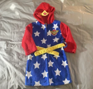 Wonder Woman Youth Robe XS Blue Youth Comics Cartoons Tv Kids Hero Princess - Picture 1 of 23