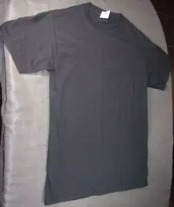 FRUIT OF THE LOOM HD COTTON SHORT SLEEVE BLACK COMFY T-SHIRT UNDERSHIRT SMALL - Picture 1 of 6