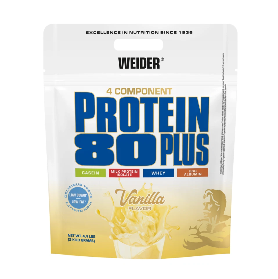 Weider Protein 80 Plus 2kg Whey BCAA Ei EGG Isolat Casein (41,44€/kg) - Bild 1 von 1
