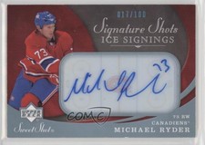 2007-08 Sweet Shot Signature Shots/Saves Ice Signings /100 Michael Ryder Auto