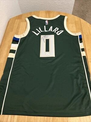 Damian Lillard Milwaukee Bucks Autographed Authentic Jersey JSA Certified - Image 1 of 4