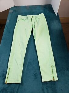 Lilly Pulitzer Jeans Sz 2 Women Green Pants Mid Rise Stretch Ladies Worth Skinny