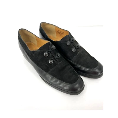 Selby Moc Fit Loafers Black Suede Leather Women's Size 9.5 - Image 1 of 4