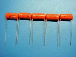 (5) SBE 715P68298L .0068uF 6800pF 800V RADIAL ORANGE DROP CAPACITOR - Picture 1 of 4