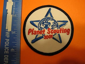 Pfadfinder Aufnäher Planet Scouting 2001 3" rund - Bild 1 von 2