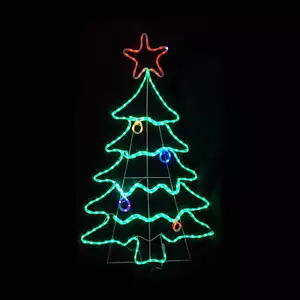 Christmas LED Motif Christmas Tree 136x87cm Indoor Outdoor Display Sign - Picture 1 of 2