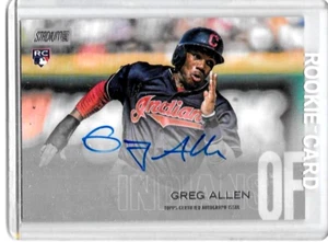 GREG ALLEN 2018 TOPPS STADIUM CLUB CERTIFIED AUTOGRAPH - Picture 1 of 1