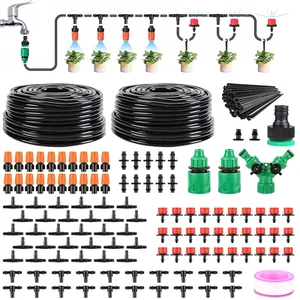 Garden Watering System, 98FT/30M Drip Irrigation System Kits with 1/4 Inch Blank - Picture 1 of 6