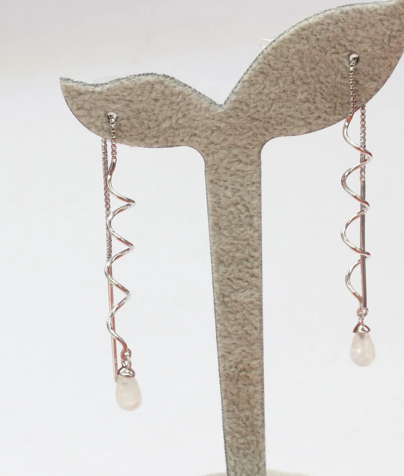 Eleganti Orecchini A Pendente In Argento 925 Con Topazio - Immagine 1 di 4