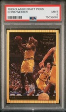 1993 Classic Draft Picks Chris Webber Rookie /60,000 PSA 9 MINT RC POP 8 7 HIGH
