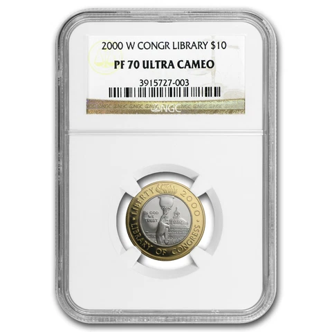 2000-W Gold $10 Commem Library of Congress PF-70 NGC - SKU#50050 Cover