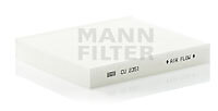 FILTER, INTERIOR AIR FOR HONDA ROVER MANN-FILTER CU 2351
