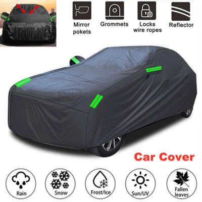 Cubierta completa para automóvil exterior impermeable a prueba de polvo resistente a los rayos UV protección contra todo tipo de clima Foto 1 de 4